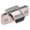 ITT Cannon MDM Series 9 Way Straight 1.27 mm Pitch Panel Mount Micro-D Aluminium Alloy Connector MDM-9PSB-A174
