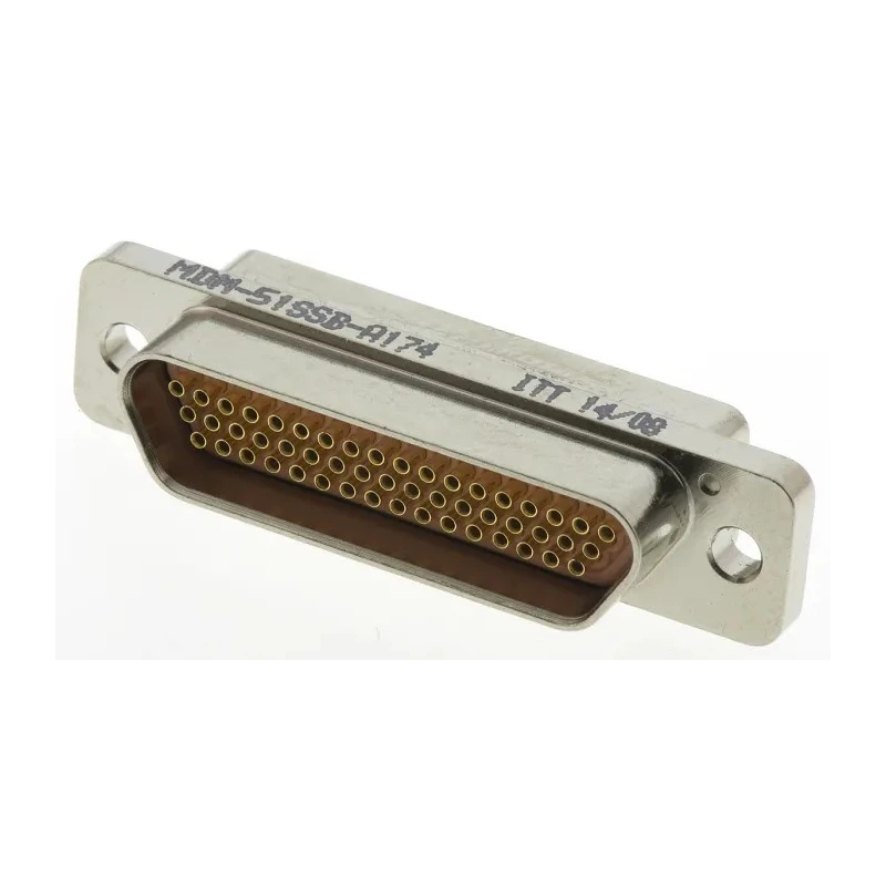 ITT Cannon MDM 51 Way Straight 1.27 mm Pitch Panel Mount D-Sub Connector MDM-51SSB-A174
