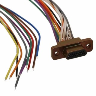 ITT Cannon MDM 37 Way Straight 1.27 mm Pitch Micro-D Cable D-Sub Connector MDM-37PH003B-A174