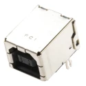 Amphenol ICC Right Angle Through Hole Female 1 Port USB Type B USB Connector USB 2.0 61729-1011BLF