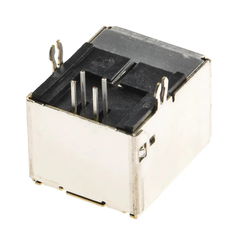 Amphenol ICC Right Angle Through Hole Female 1 Port USB Type B USB Connector USB 2.0 61729-1011BLF