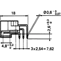 Amphenol Communications Solutions DIN 41612 Connector 32 Contacts 2 Rows 2.54 mm Pitch Through Hole 86094327113768E1LF