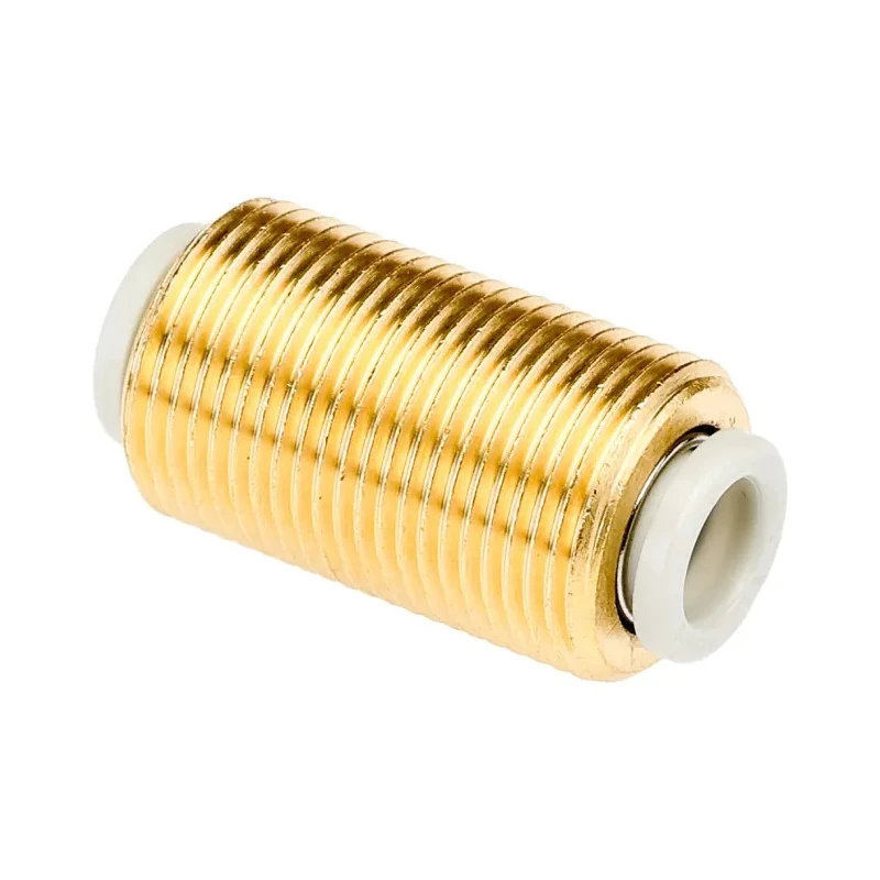 SMC Pneumatic Fitting Bulkhead Union Brass 6 mm Push-in Connections M14 x 1 Thread KQ2E06-00A