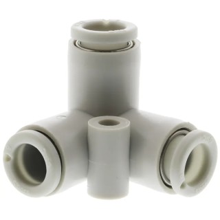 SMC Pneumatic Fitting Push-in 6 mm Connection Size, Polybutylene Terephthalate, 303 & 304 Stainless Steel, Brass KQ2D06-00A