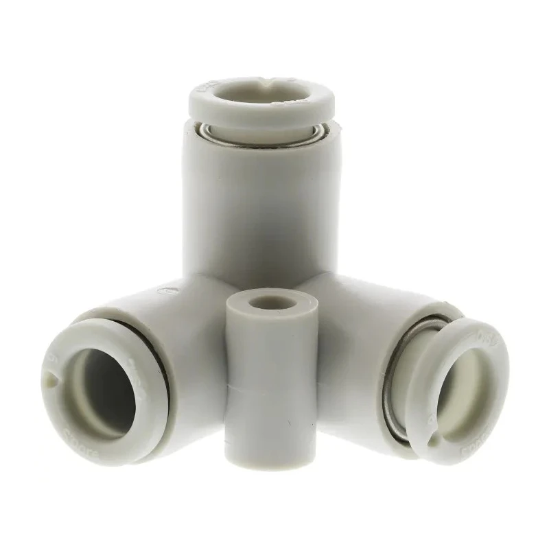 SMC Pneumatic Fitting Push-in 6 mm Connection Size, Polybutylene Terephthalate, 303 & 304 Stainless Steel, Brass KQ2D06-00A