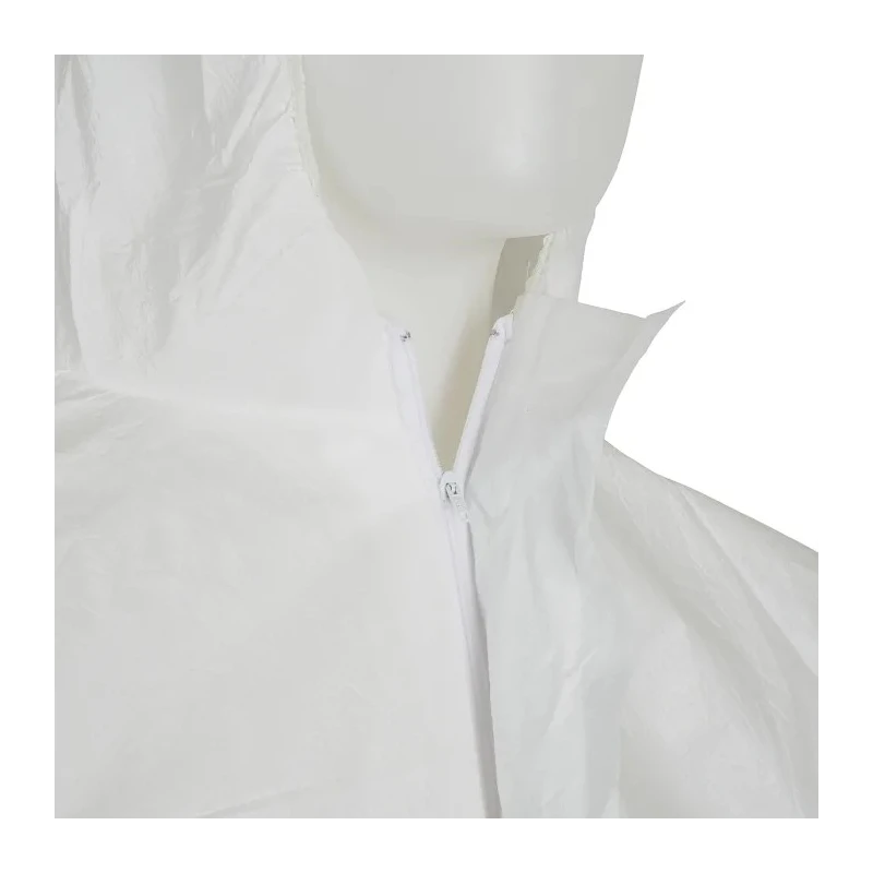 3M White Disposable Coverall, Unisex, 115 to 124 cm Chest Size, Hooded, Dust Protection, Waterproof, Anti-Static 7000089665