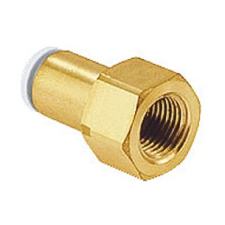 SMC Pneumatic Fitting 4mm Push-in, Female, 1/8 in Threaded-to-Tube Connection KQ2F04-01A