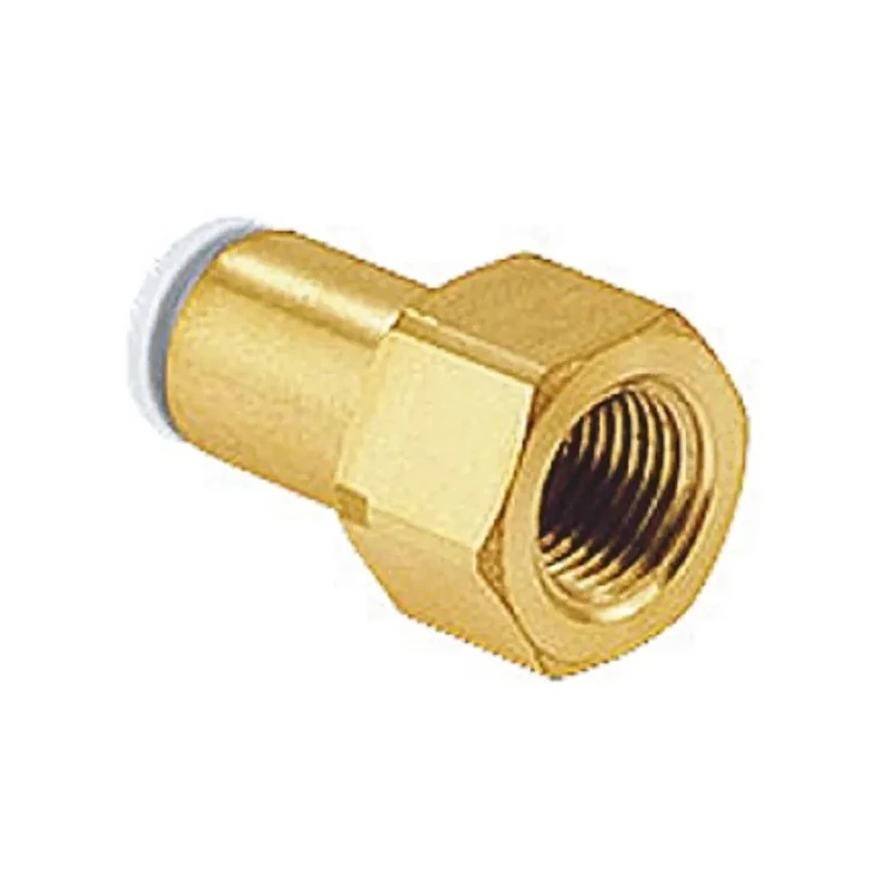 SMC Pneumatic Fitting 4mm Push-in, Female, 1/8 in Threaded-to-Tube Connection KQ2F04-01A