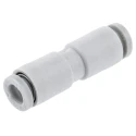 SMC Brass Pneumatic Fitting 4 mm Push-In Straight Union, Electroless Nickel Plated, 10 bar Pressure, Operating KQ2H04-00A