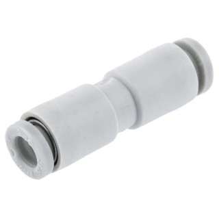 SMC Brass Pneumatic Fitting 4 mm Push-In Straight Union, Electroless Nickel Plated, 10 bar Pressure, Operating KQ2H04-00A
