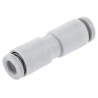 SMC Brass Pneumatic Fitting 4 mm Push-In Straight Union, Electroless Nickel Plated, 10 bar Pressure, Operating KQ2H04-00A