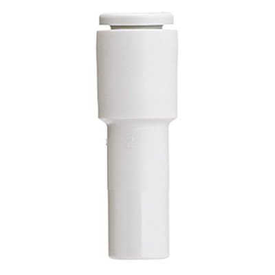 SMC Polybutylene Pneumatic Straight Tube-to-Tube Adapter Fitting 1/8 in Push-in to 1/4 in Push-in KQ2R01-07A