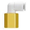SMC KQ2 Series Brass Pneumatic Fitting Female M6 Metric 6mm Push-in Electroless Nickel Plated KQ2LF06-M6A