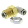 SMC Brass Pneumatic Fitting Male M14 x 1 Thread, 6mm Push-in Tube Connection, 90° Angle, Electroless Nickel KQ2LE06-00A