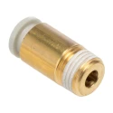 SMC Pneumatic Fitting 6mm Push-in Male Threaded-to-Tube 1/8 in R Electroless Nickel Plated Brass KQ2S06-01AS