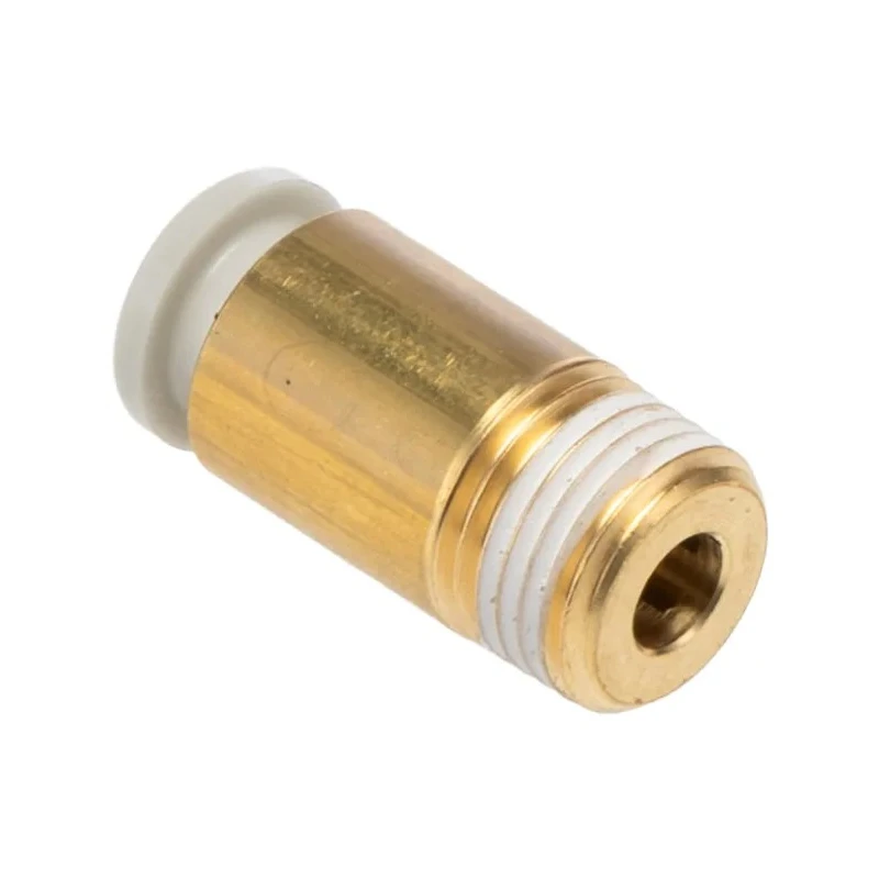 SMC Pneumatic Fitting 6mm Push-in Male Threaded-to-Tube 1/8 in R Electroless Nickel Plated Brass KQ2S06-01AS