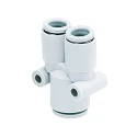 SMC Pneumatic Different Diameter Union Push-in 10 mm Brass Electroless Nickel Plated KQ2U10-12A