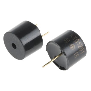 RS PRO 88 dB PCB Continuous Internal Magnetic Buzzer Component 9.5 mm Height 1.2V AC Min 3V AC Max 2.6 kHz Maximum 7716935P