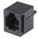 Amphenol ICC MOD JACK Series RJ45 Cat3 Unshielded Female Connector Through Hole 6 Way RJ45 