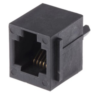 Amphenol ICC MOD JACK Series RJ45 Cat3 Unshielded Female Connector Through Hole 6 Way RJ45 