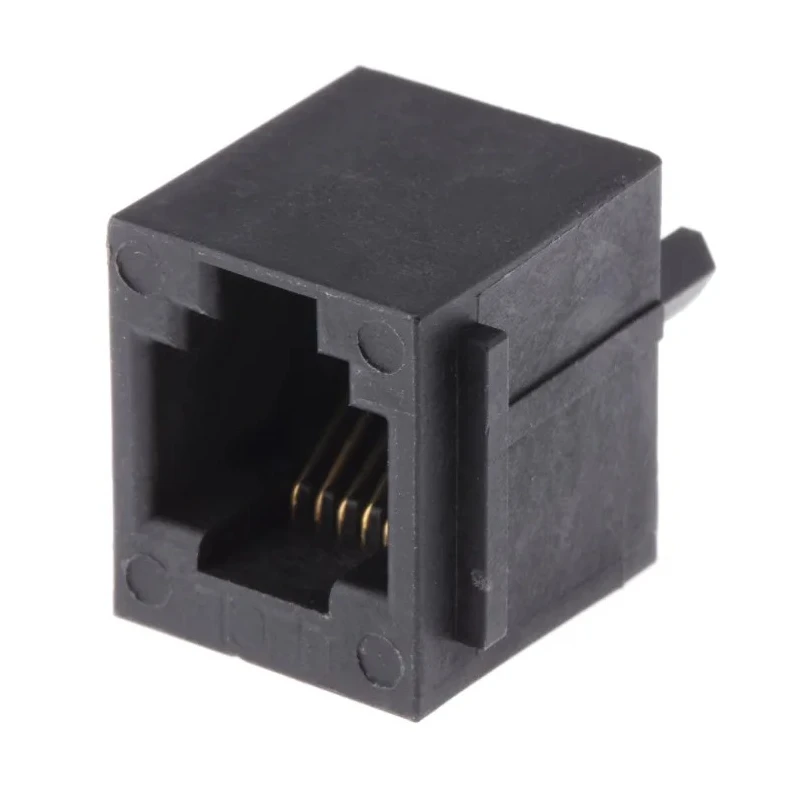 Amphenol ICC MOD JACK Series RJ45 Cat3 Unshielded Female Connector Through Hole 6 Way RJ45 