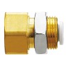 SMC Brass Pneumatic Fitting Female Rc 3/8 in Threaded-to-Tube 10mm Push-in, KQ2E10-03A