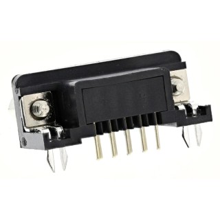 Wurth Elektronik 618 9 Way Right Angle Through Hole D-Sub Connector with 4 to 40 UNC Threaded Insert Male 618009231221