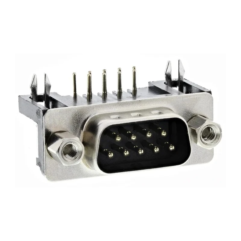 Wurth Elektronik 618 9 Way Right Angle Through Hole D-Sub Connector with 4 to 40 UNC Threaded Insert Male 618009231221