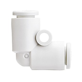 SMC Pneumatic Fitting Elbow Tube-to-Tube Adapter 3/8 in Push In Polyoxymethylene, Nitrile Butadiene Rubber KQ2L11-00A