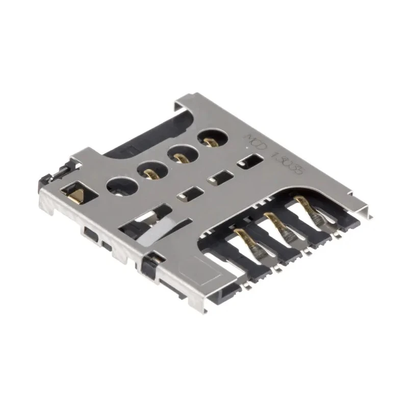 Molex Micro SIM 6 Way Right Angle Push Pull Memory Card Connector Solder 78727-0001