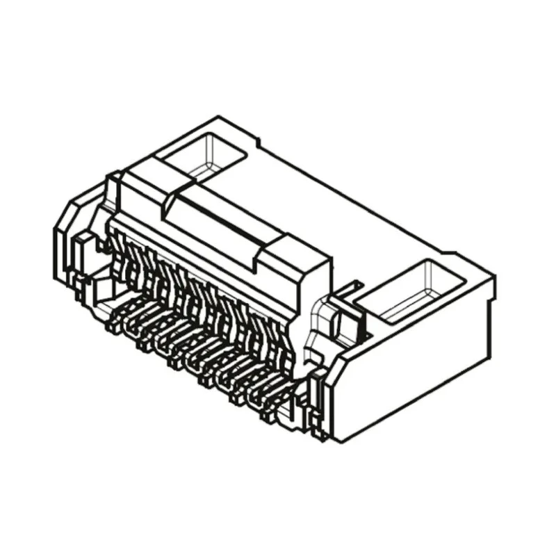 Molex Easy-On 0.25 mm Pitch 41 Way Right Angle Female FPC Connector Solder 503300-4110