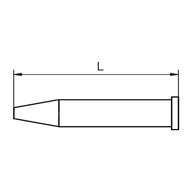 Weller 1.6 mm Bevel Soldering Iron Tip, 370°C Operating Temperature Compatible with W61 Handle CT5AA7
