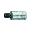 Gedore Hex Screwdriver Bit 1/2 in Drive Size 6 mm Hex Tip, Vanadium Steel, 60 mm Overall Length IN 19 6
