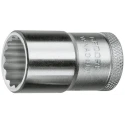 Gedore 1/2 in Drive 19 mm 12 Point Square Drive Vanadium Steel Chrome Finish Socket D 19 19