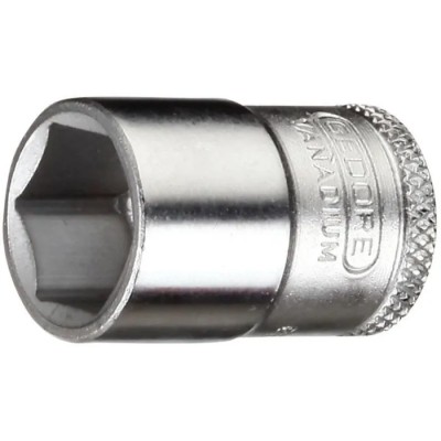 Gedore 3/8 in Drive 15 mm 6 Point Square Drive Socket, Chrome Vanadium Steel, 30mm Overall Length 30 15
