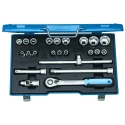 Gedore 23-Piece 1/2 inch Hexagon Socket Set Chrome Vanadium Steel Germany 19 EMU 20