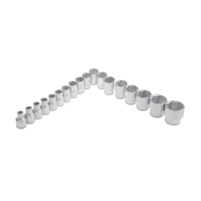 Gedore 23-Piece 1/2 inch Hexagon Socket Set Chrome Vanadium Steel Germany 19 EMU 20