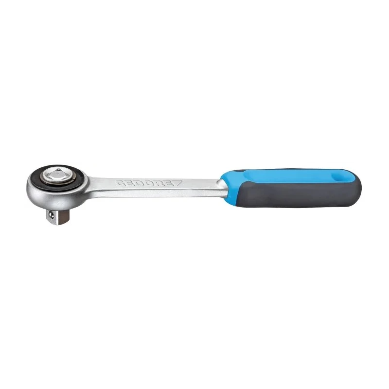 Gedore 3/8 in Ratchet with Ratchet Handle, Chrome Vanadium Steel, Chrome Finish, 200mm Overall Length 3093 Z-94