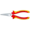 Gedore Round Nose Plier 160mm Overall Serrated Jaw 48mm Chrome Plated Steel VDE Insulated 1000V Approved ESD VDE 8122-160 H