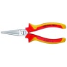 Gedore Round Nose Plier 160mm Overall Serrated Jaw 48mm Chrome Plated Steel VDE Insulated 1000V Approved ESD VDE 8122-160 H