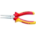 Gedore Round Nose Plier 160mm Overall Serrated Jaw 48mm Chrome Plated Steel VDE Insulated 1000V Approved ESD VDE 8122-160 H