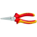 Gedore Round Nose Plier 160mm Overall Serrated Jaw 48mm Chrome Plated Steel VDE Insulated 1000V Approved ESD VDE 8122-160 H