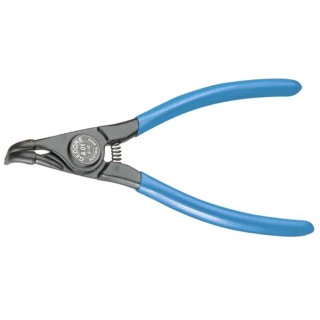Gedore 1-Piece External Bent Jaw Circlip Plier, 130mm Overall Length, 29mm Jaw Length, Chrome Vanadium Steel, ESD 8000 A 11