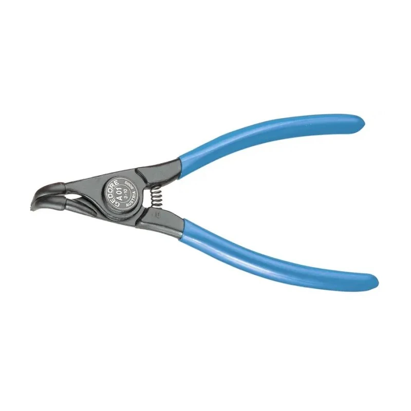 Gedore 1-Piece External Bent Jaw Circlip Plier, 130mm Overall Length, 29mm Jaw Length, Chrome Vanadium Steel, ESD 8000 A 11