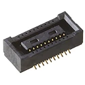 Hirose DF40 Series Straight Surface PCB Socket, 20-Contact, 2 Row, 0.4 mm Pitch, 4 mm Stacking Height 