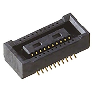 Hirose DF40 Series Straight Surface PCB Socket, 20-Contact, 2 Row, 0.4 mm Pitch, 4 mm Stacking Height 