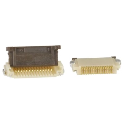Hirose FH12 0.5 mm Pitch 14 Way Right Angle Female FPC Connector, Solder FH12