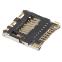 Hirose DM3 8 Way Right Angle Hinged MicroSD Memory Card Connector, Surface Mount, Gold Plated Contacts DM3CS-SF