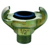 RS PRO Iron Pneumatic Quick Connect Coupling 1/2 in Male G Thread Zinc Plated 10 Bar 773-0590