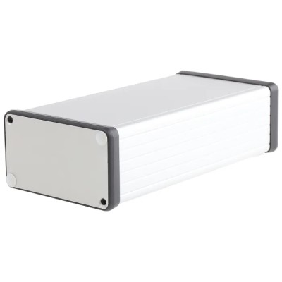 Hammond 1455 Series Silver Lid Aluminium Enclosure IP54 43 mm x 160 mm x 78 mm 1455K1601